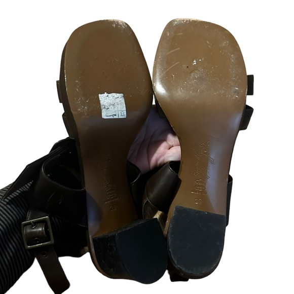 Marni Brown Leather Square Toe Chunky Heel Size 39 - Picture 7 of 7